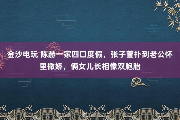 金沙電玩 陳赫一家四口度假，張子萱撲到老公懷里撒嬌，倆女兒長相像雙胞胎